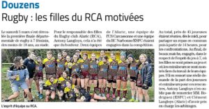 Les filles du RCA motivées - 16032022