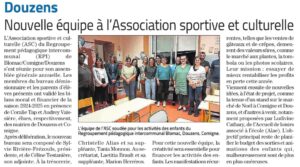 Article ASC Douzens