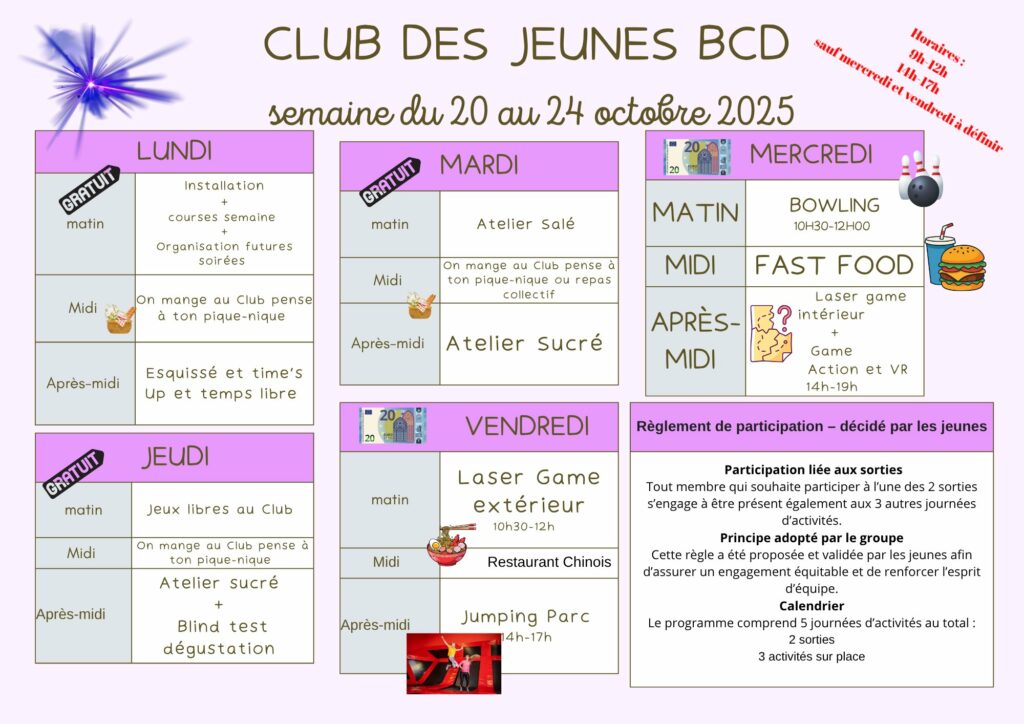 vacances octobres 2025